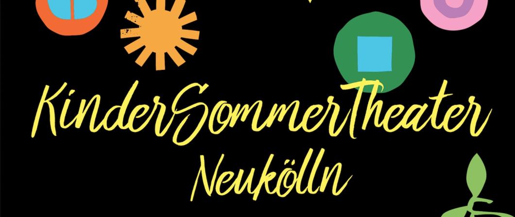 Schriftzug Kindersommertheater in Gelb